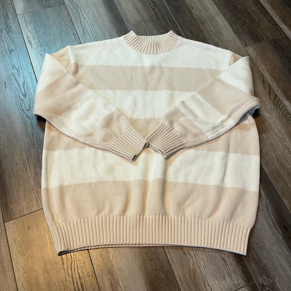 Jessica Simpson Cream Striped Sweater